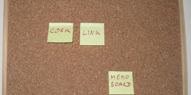 cork memo board