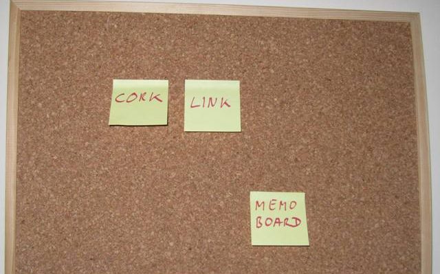 cork memo board
