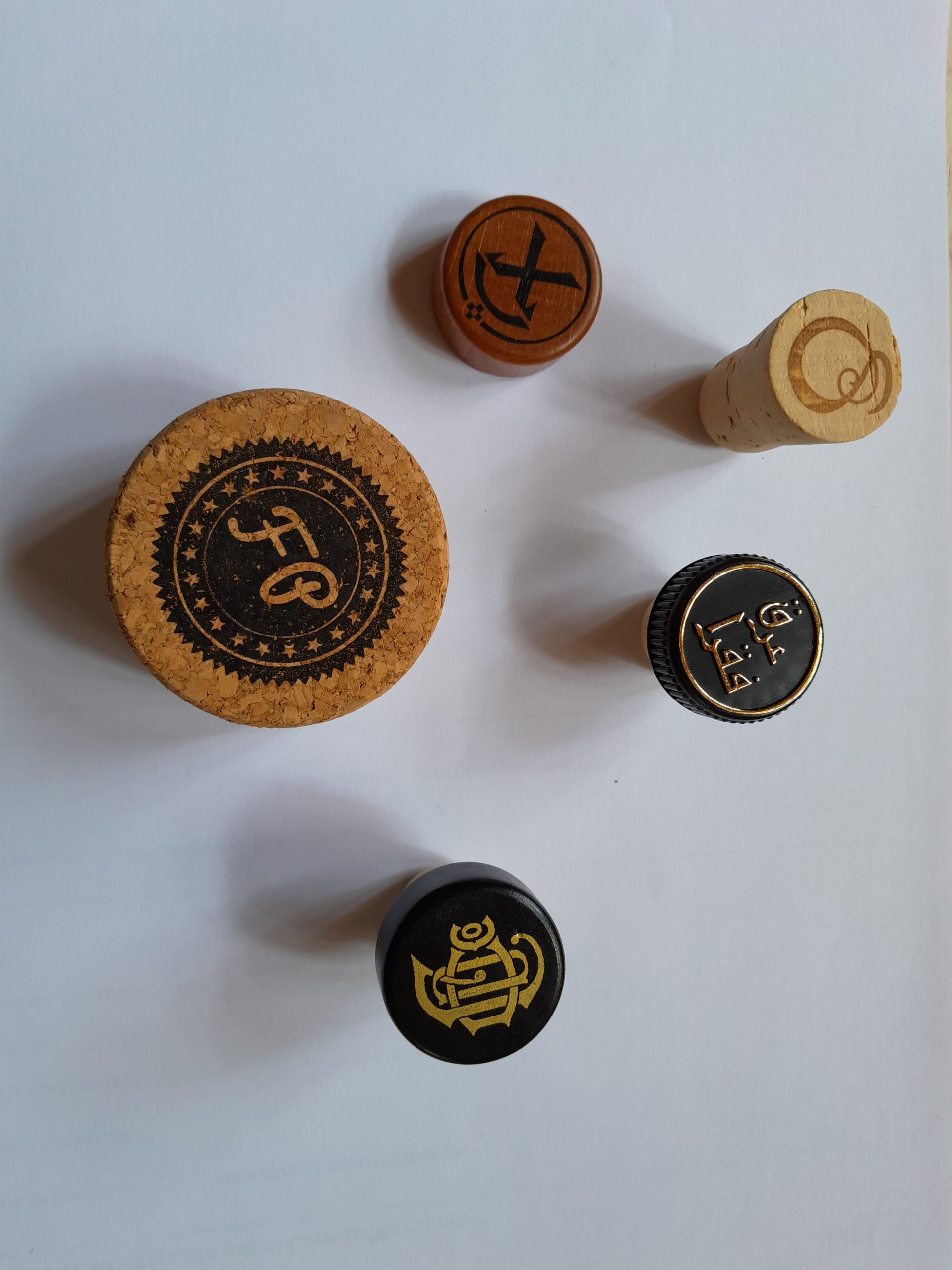 Printing options for your logo on bartop cork capsules CorkLink cork products direct from